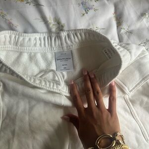 White Sweatfleece Joggers